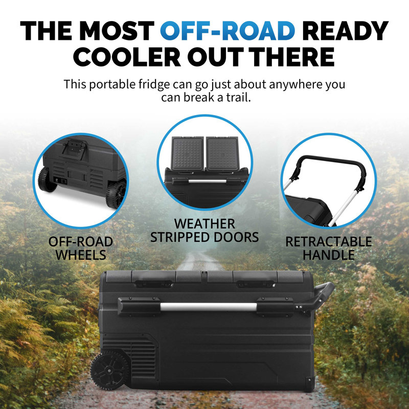 Newair Portable 80 Qt. Electric Car Camping Cooler With 4 Battery